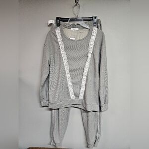 women's maternity Small gray active wear set sweatshirt sweatpants